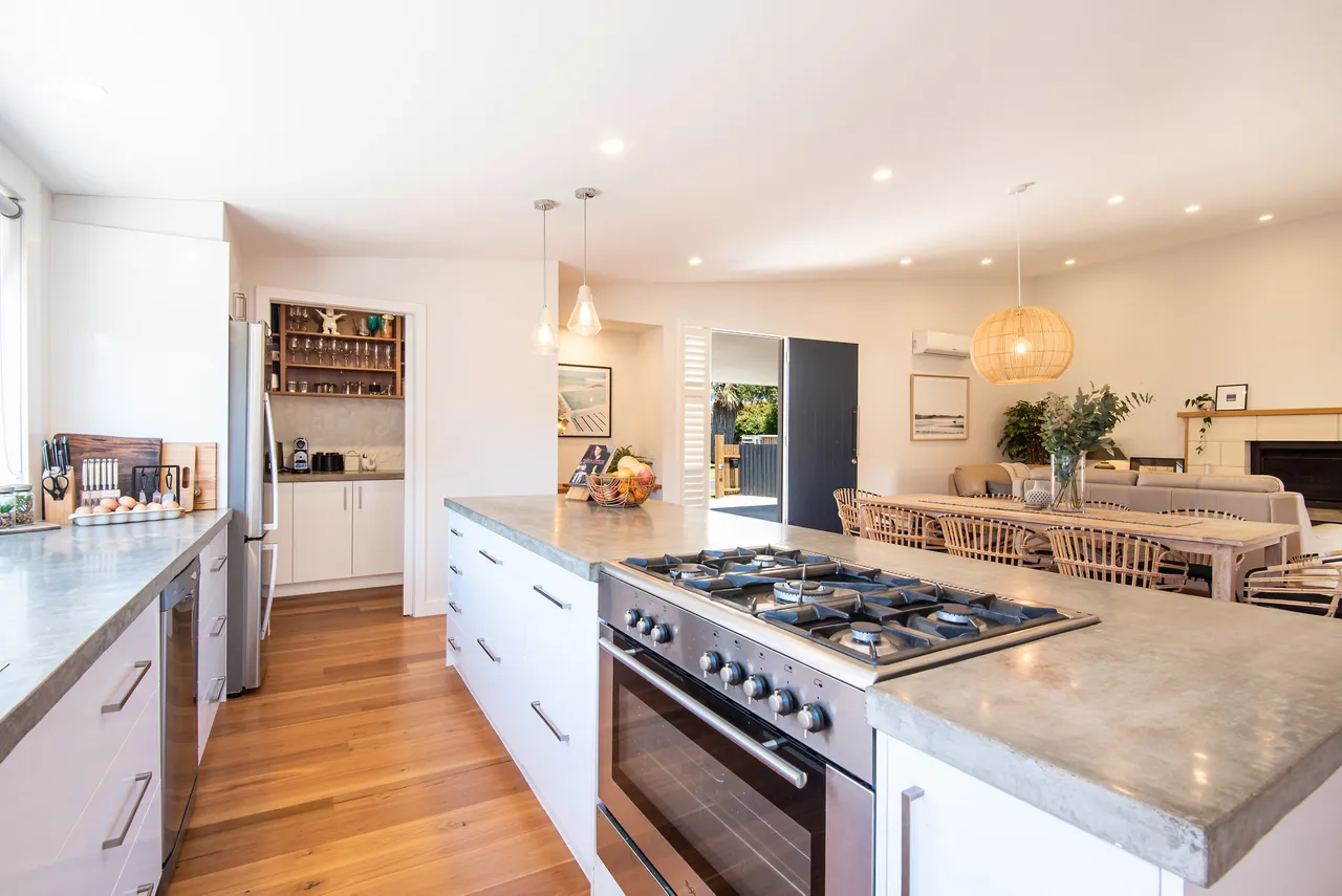 kitchen island with dining table