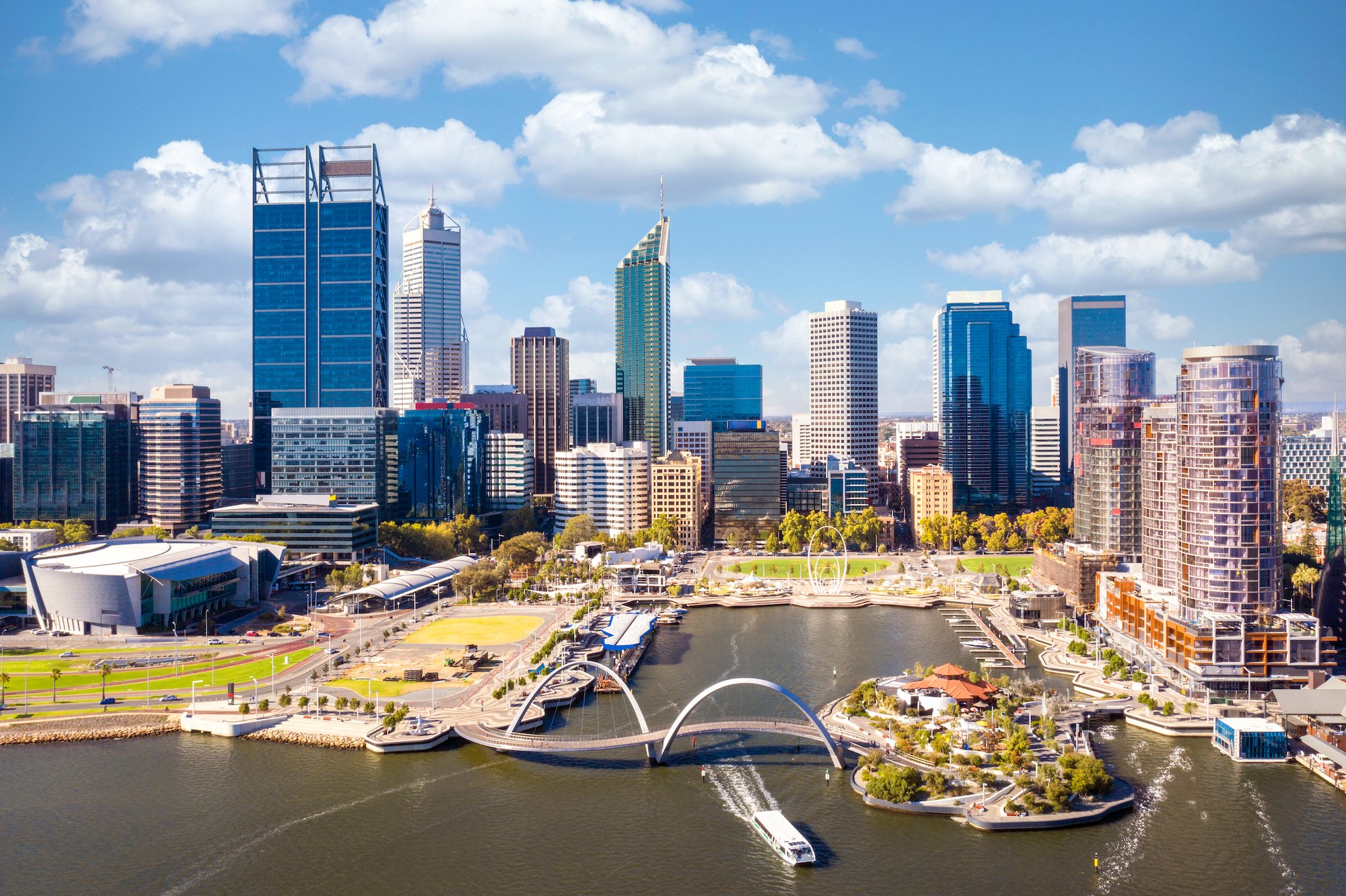 perth city harbour skyview